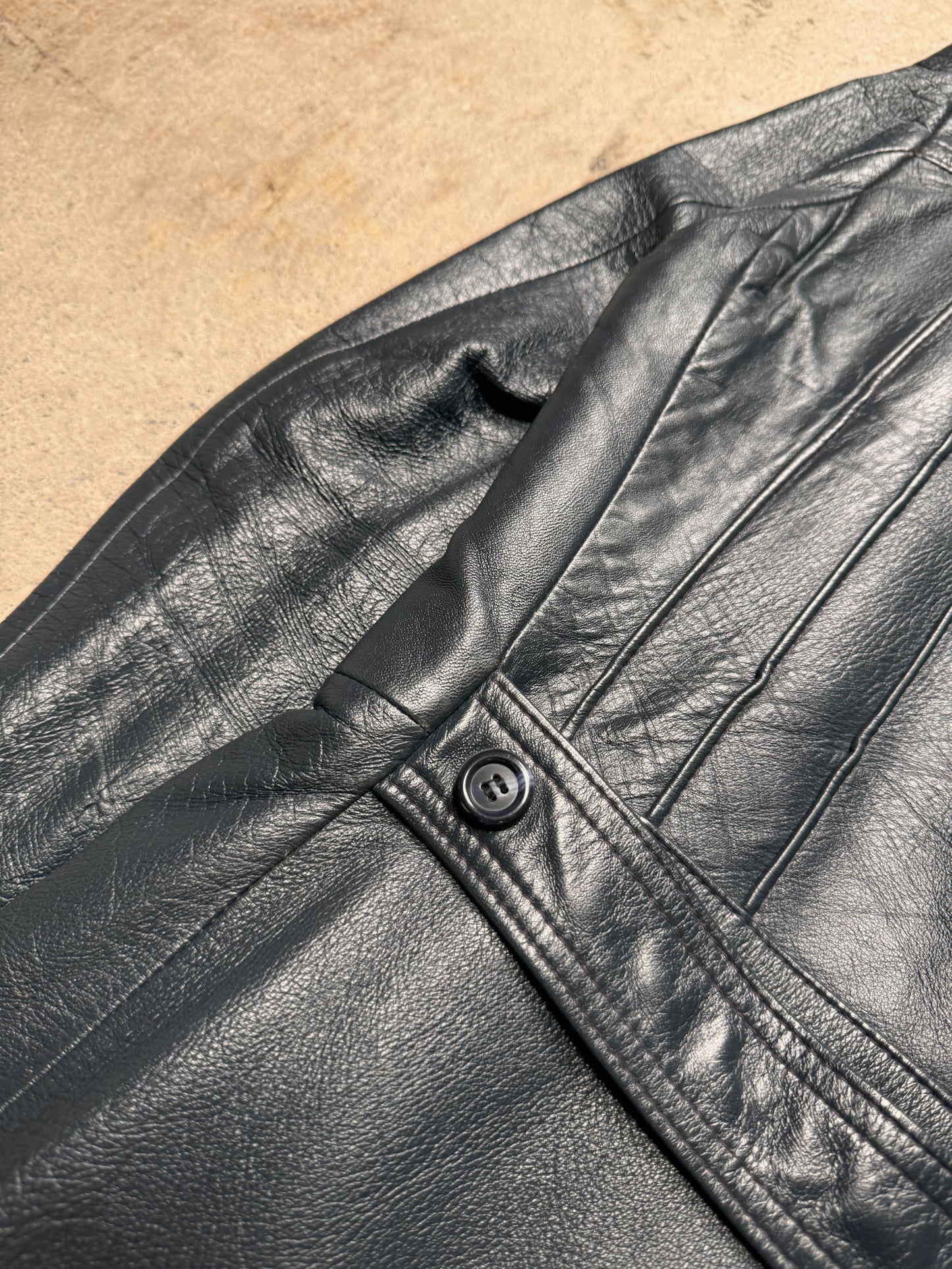 1970S - GENUINE LEATHER COSSACK STYLE JACKET