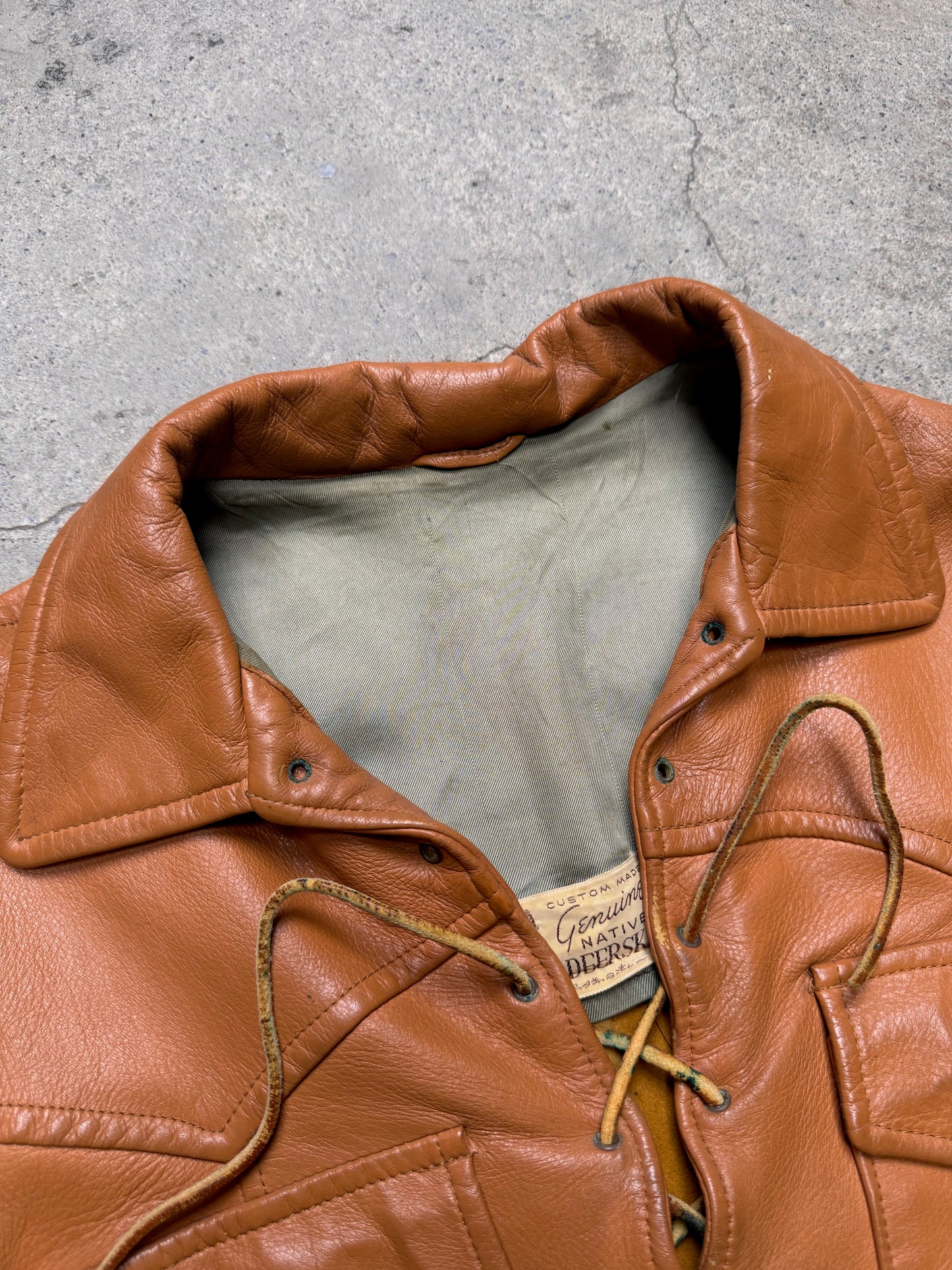 1960S - DEERSKIN PULLOVER JACKET/SHIRT