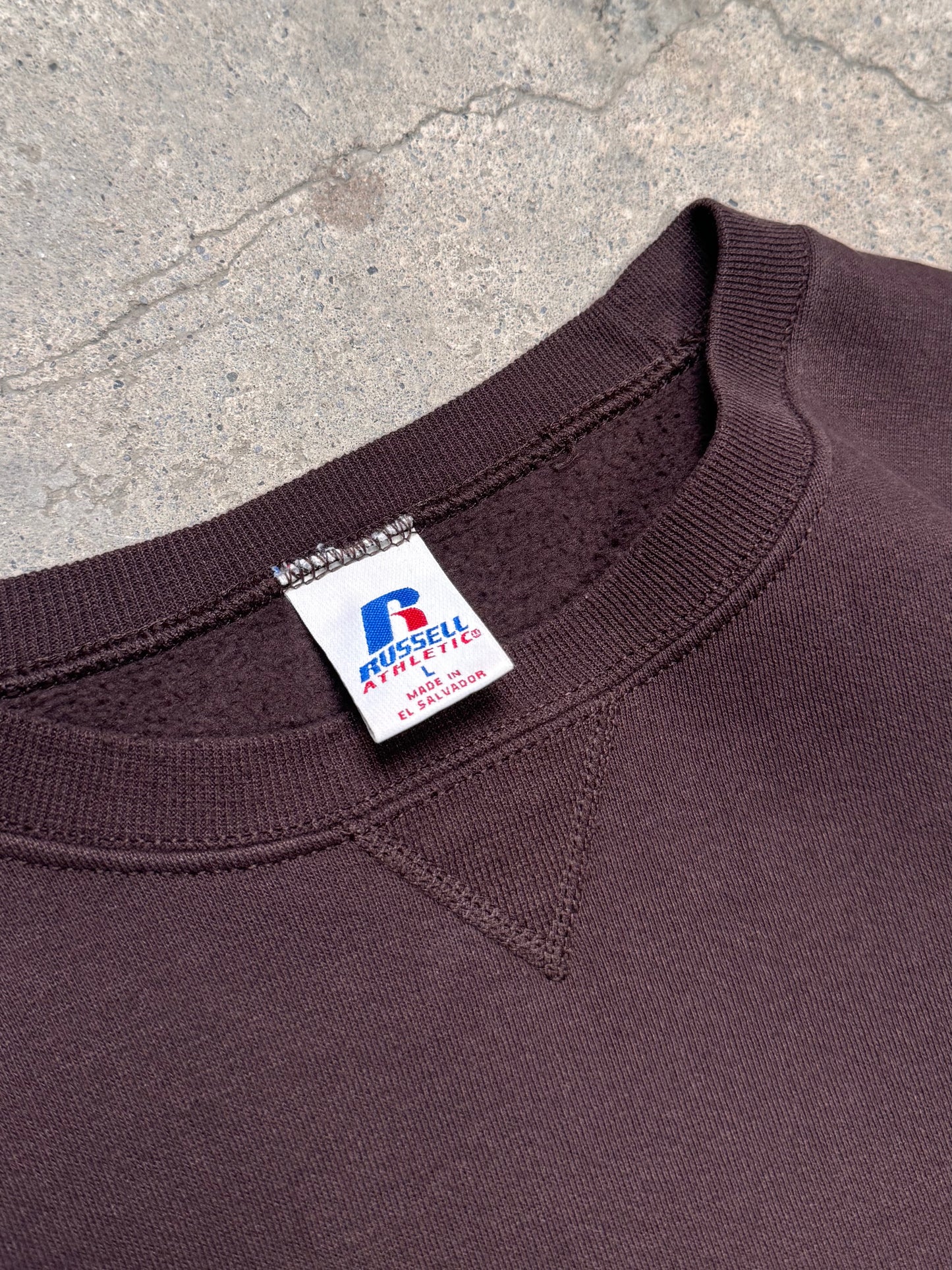 2000S - BROWN RUSSELL CREW NECK SWEATSHIRT