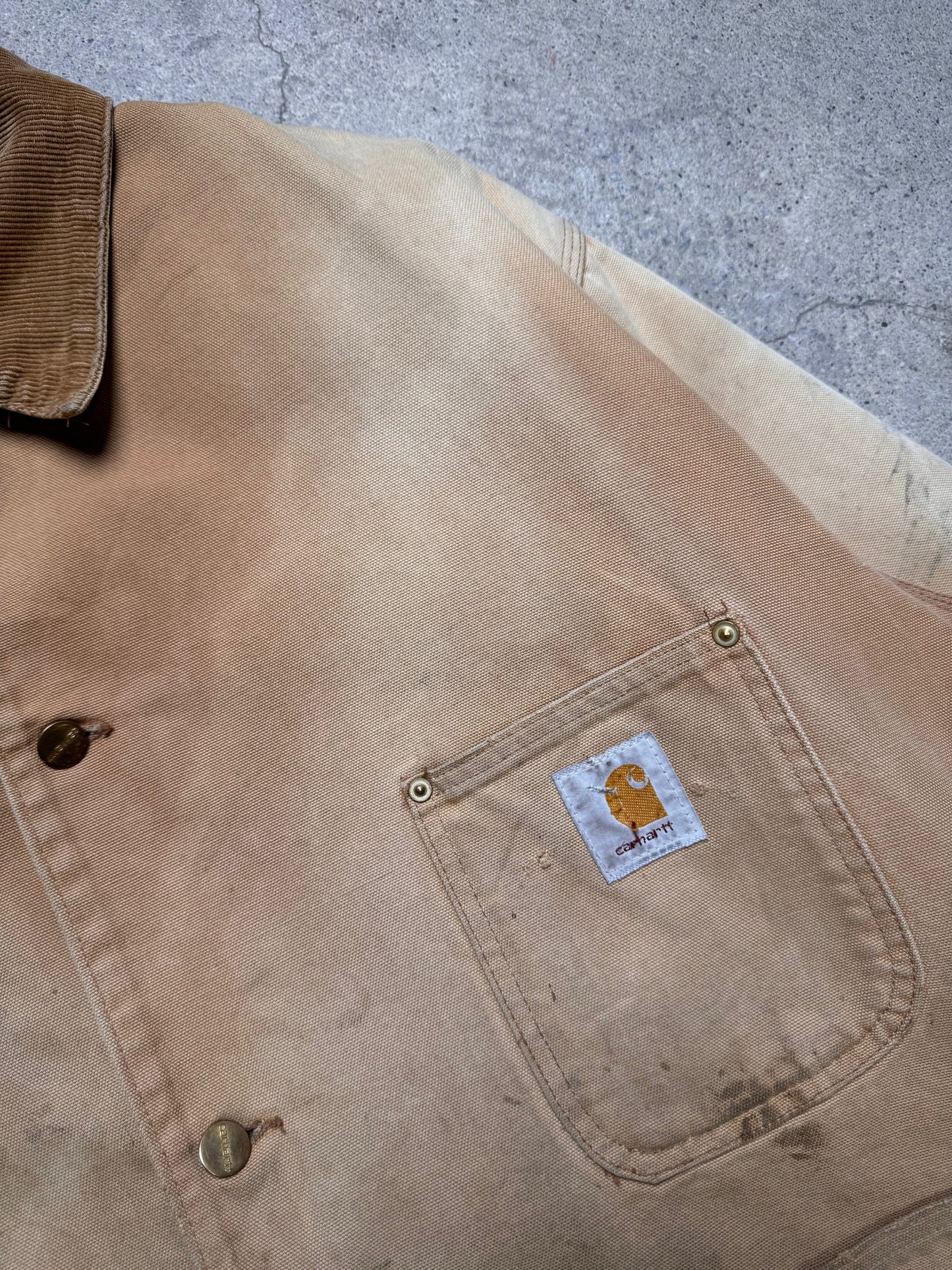 1980S - CARHARTT BLANKET LINED DUCK CANVAS CHORE COAT