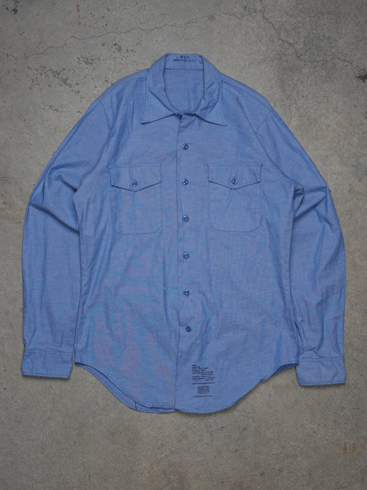 1980S - USN CHAMBRAY SHIRT