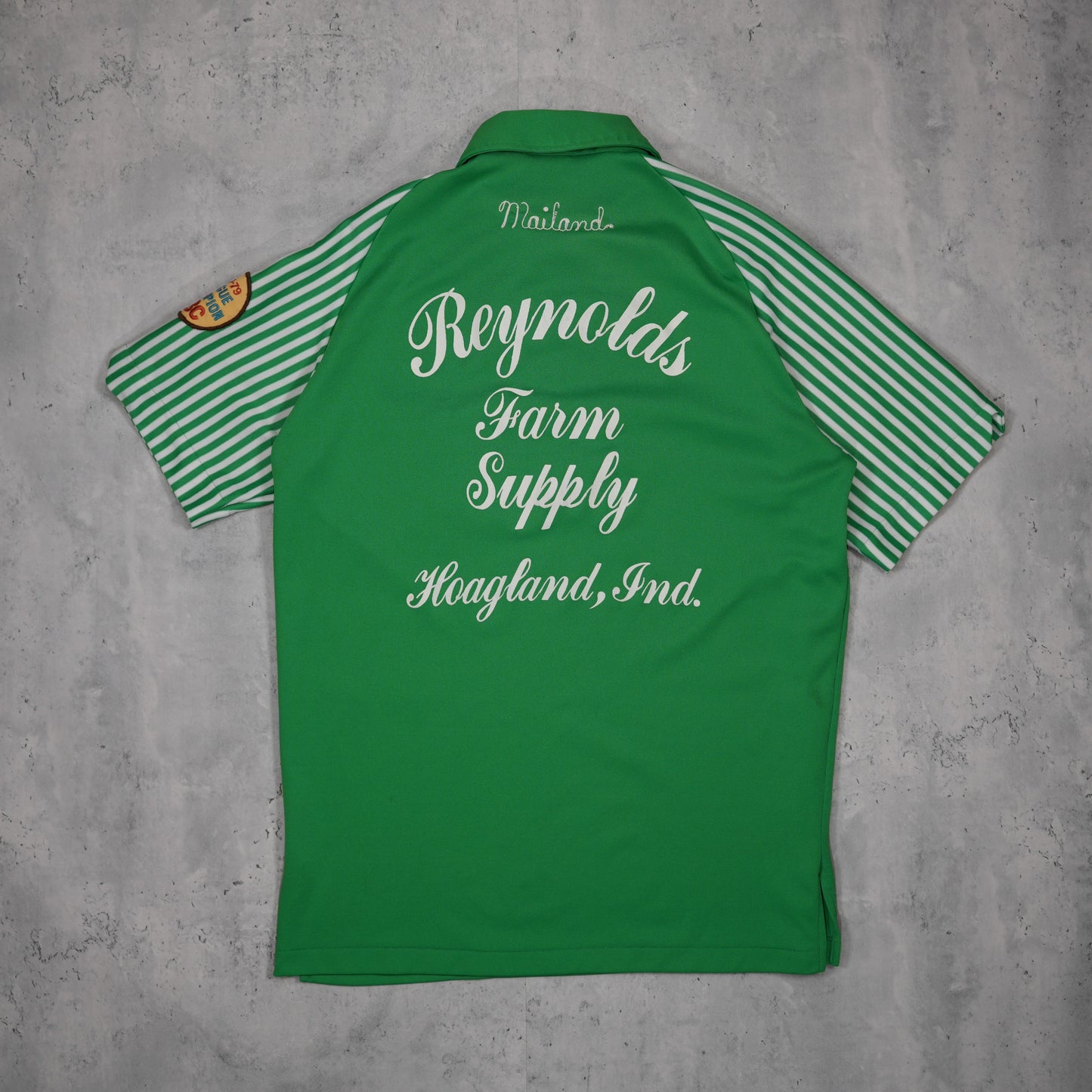 1980S - HILTON BOWLING SHIRT "REYNOLDS FARM SUPPLY"