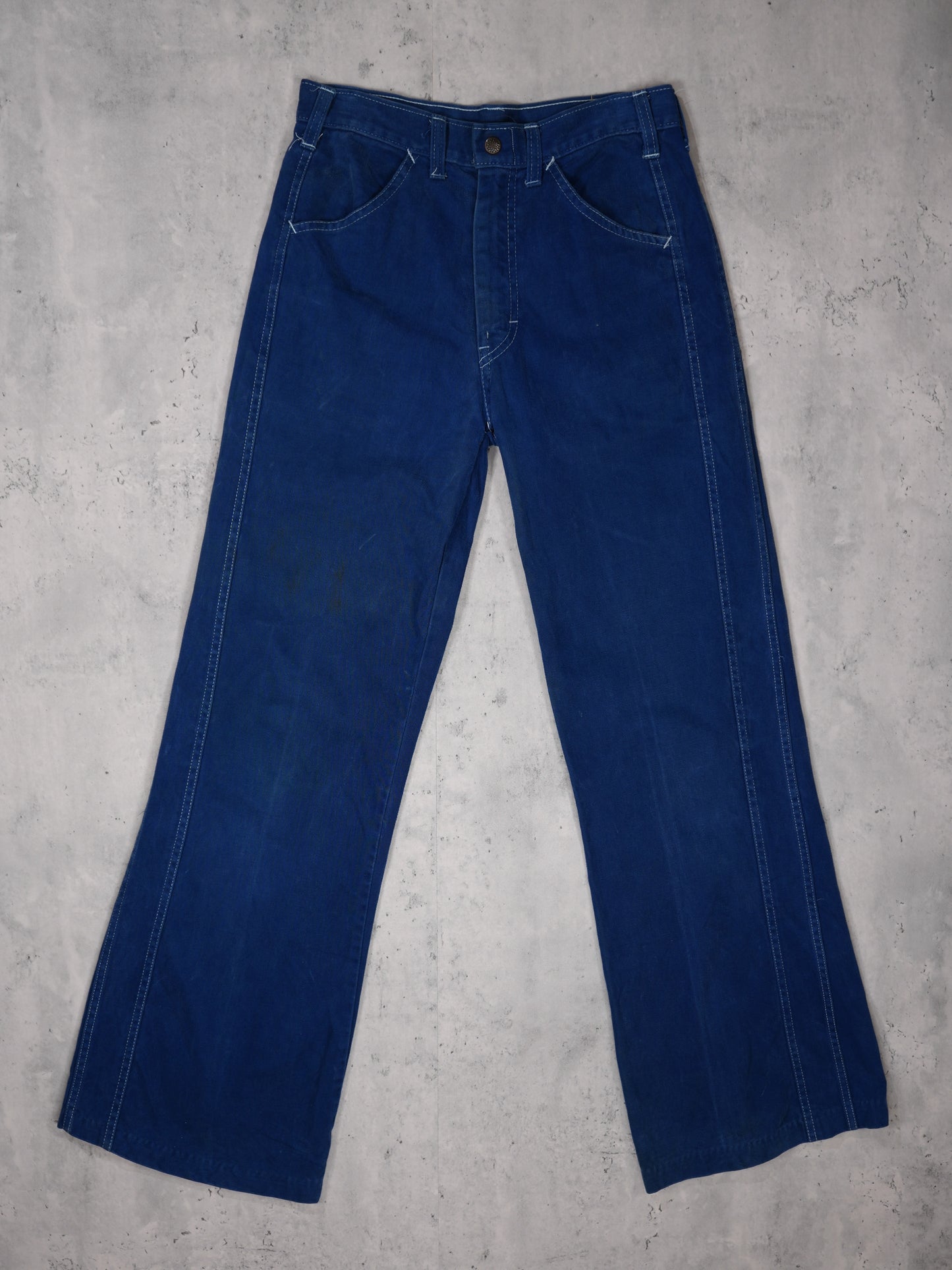 1970S - BLUE CANVAS BELLBOTTOMS