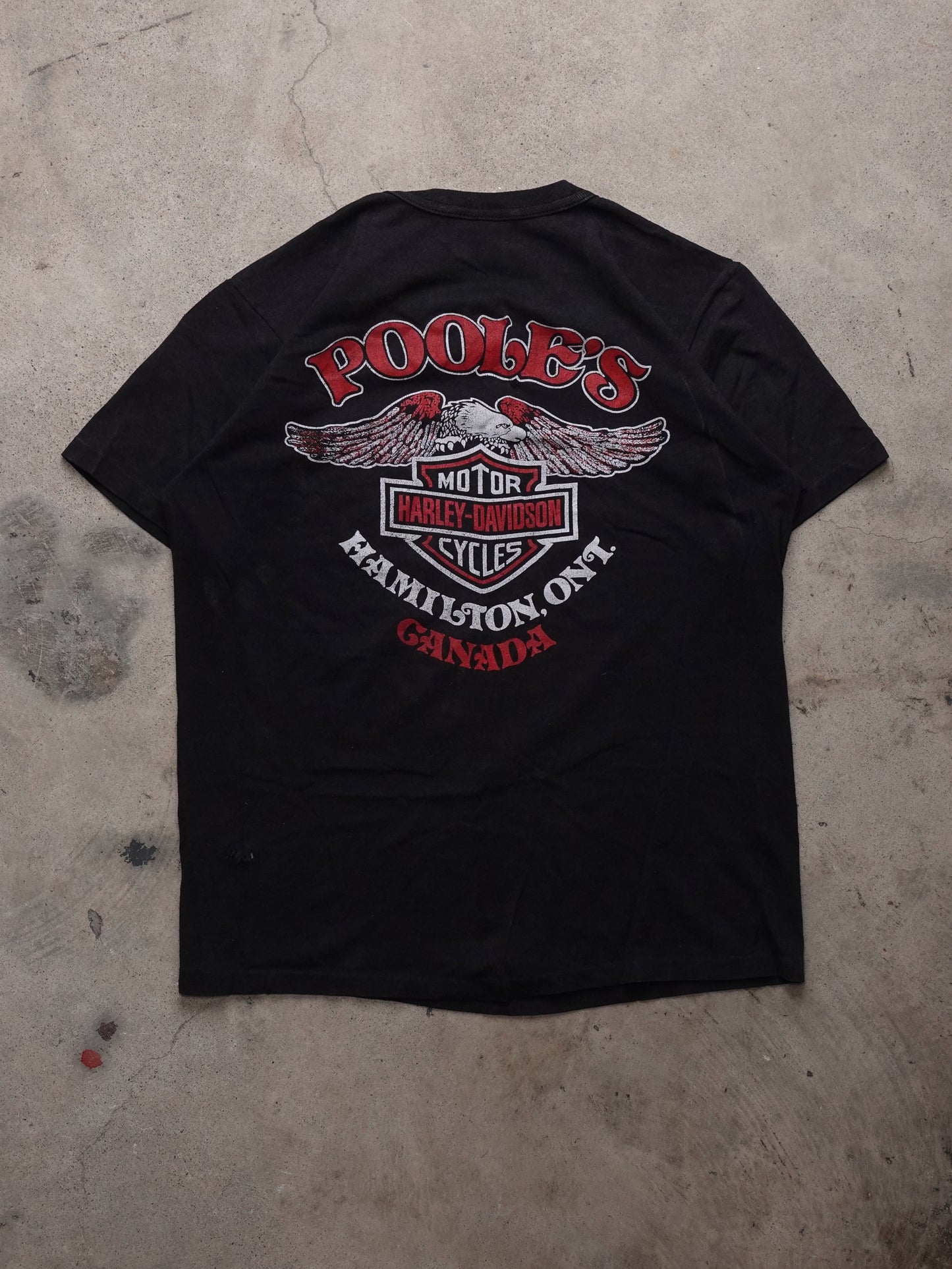 1980s - Harley-Davidson Hamilton Graphic T-Shirt