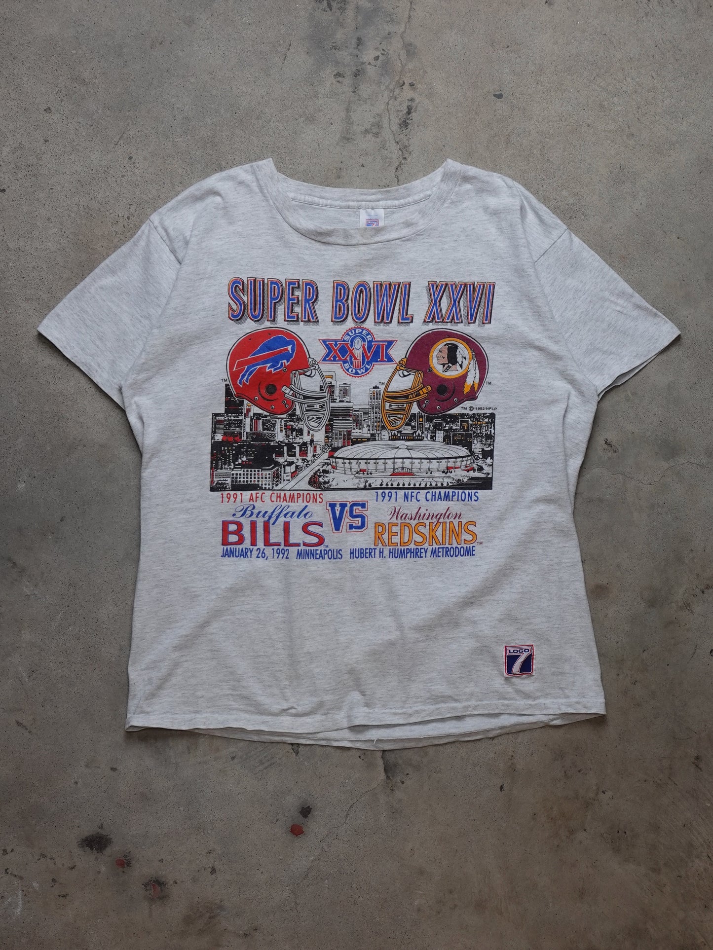 1991 - SUPER BOWL XXVI BILLS V REDSKINS T-SHIRT