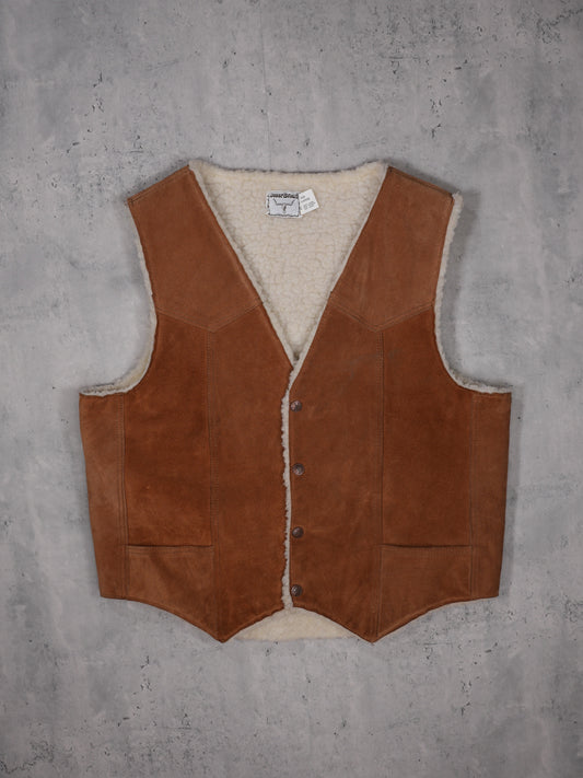 1980S - STEER BRAND SUEDE VEST