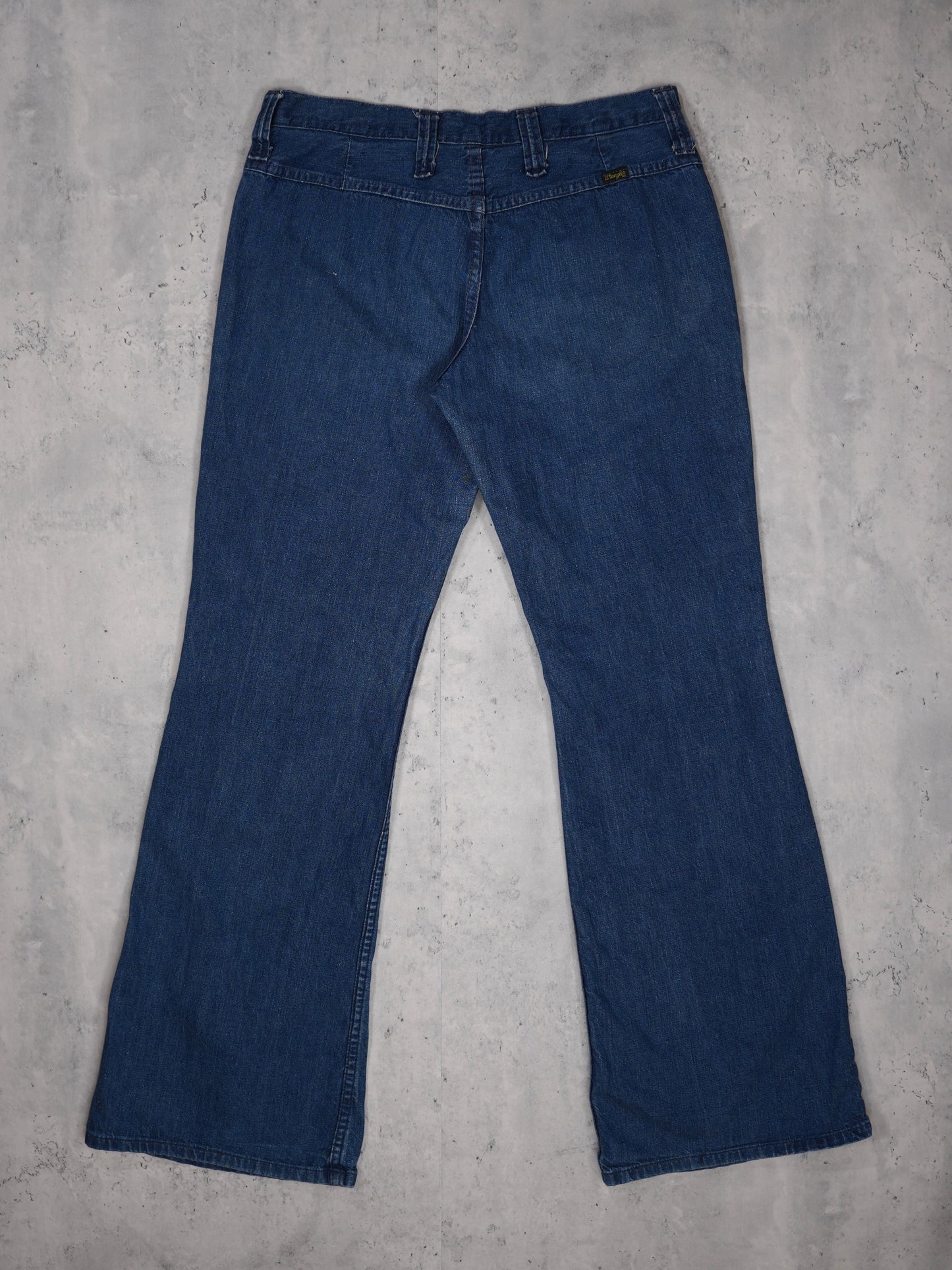 1970S - WRANGLER "USN STYLE" DENIM BELL BOTTOMS