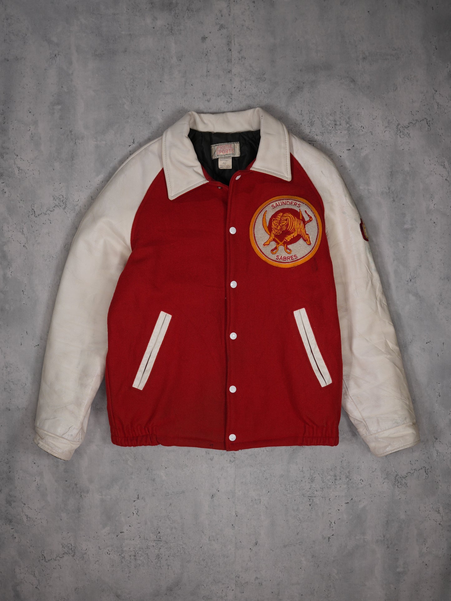 1980S - "SAUNDERS SABERS" VARSITY JACKET