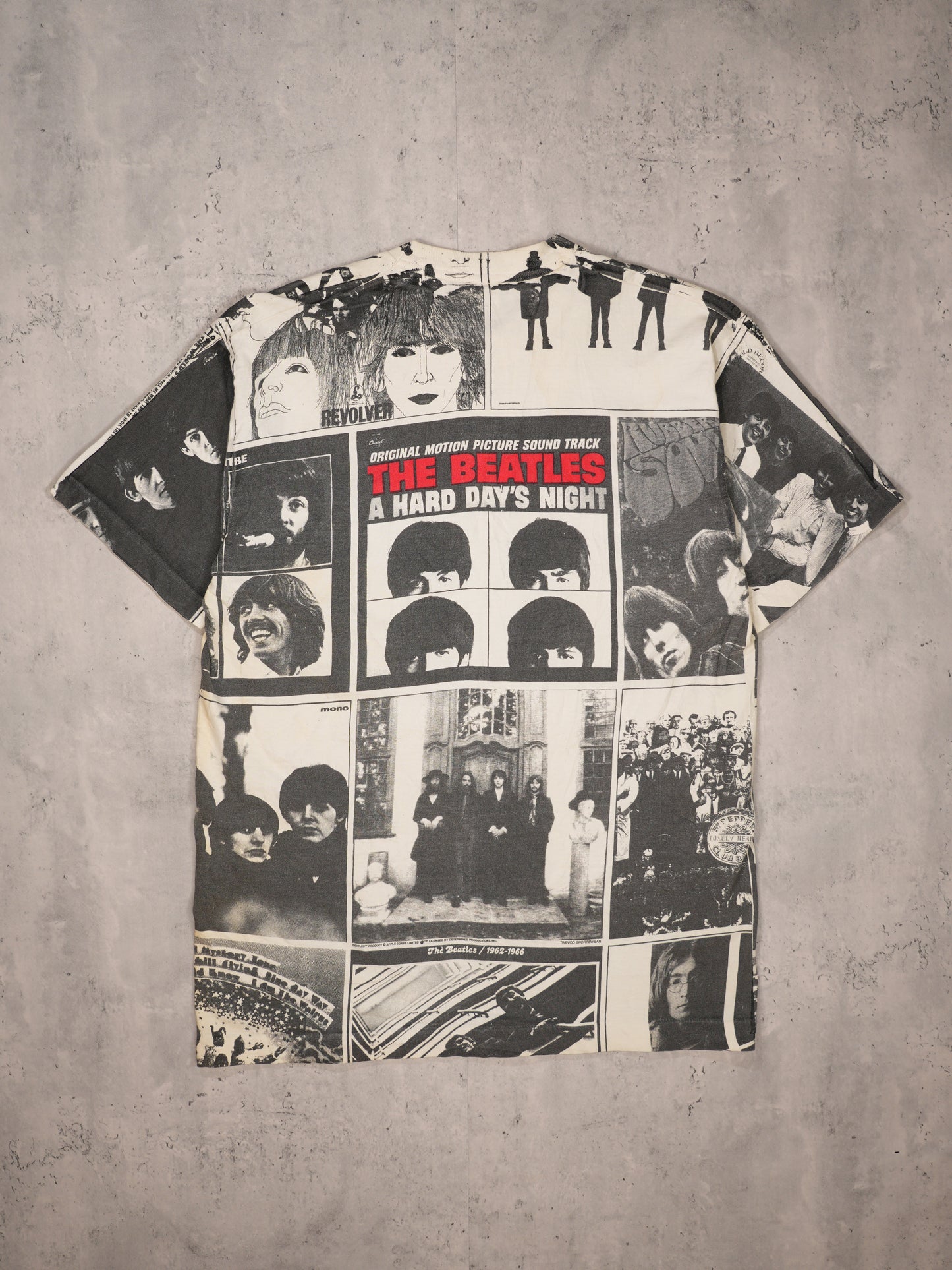 1990S - "BEATLES A HARD DAYS NIGHT" ALL OVER PRINT T-SHIRT