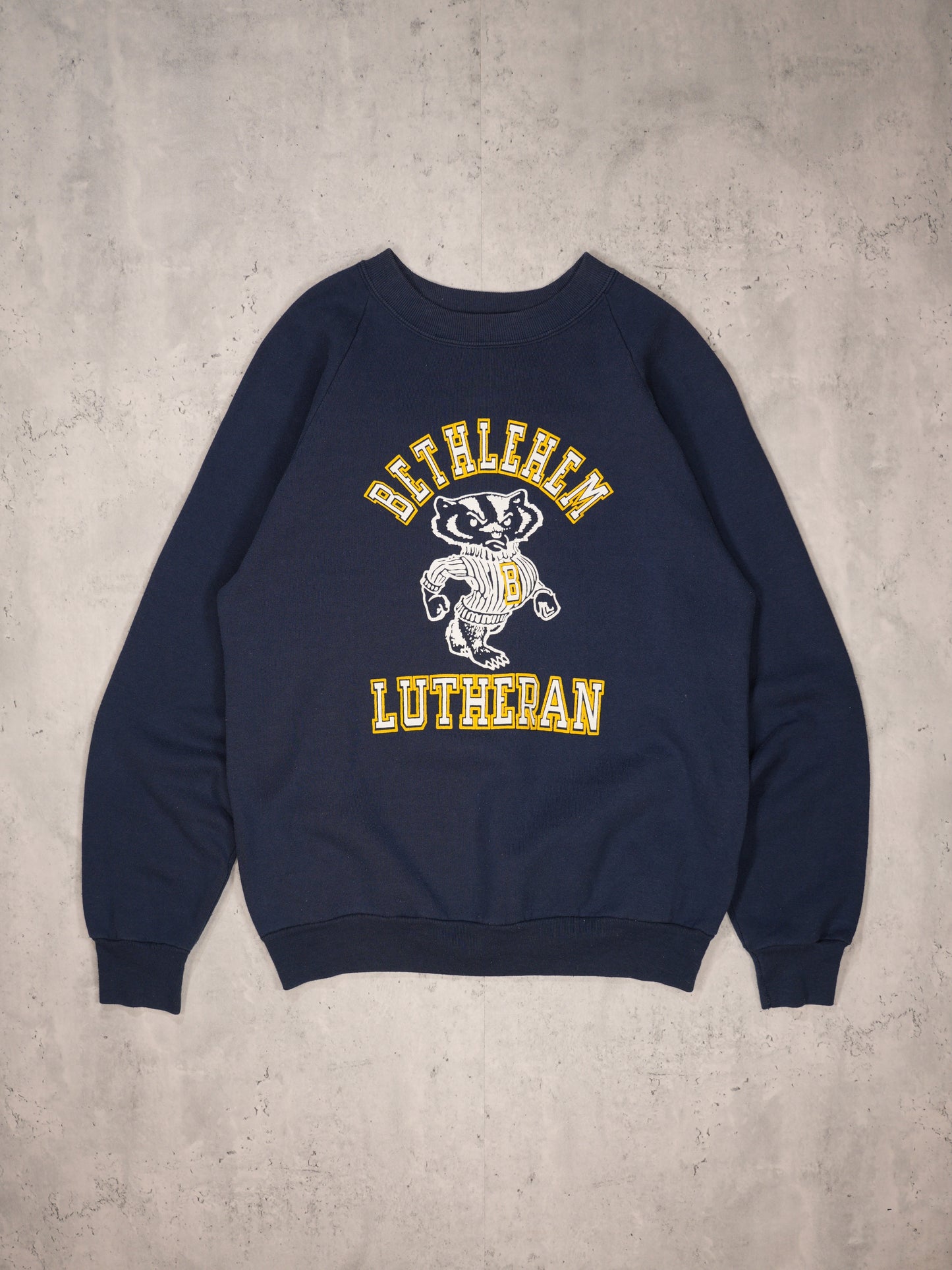 1980S - "BETHLEHEM LUTHERAN" COLLEGE SWEATSHIRT