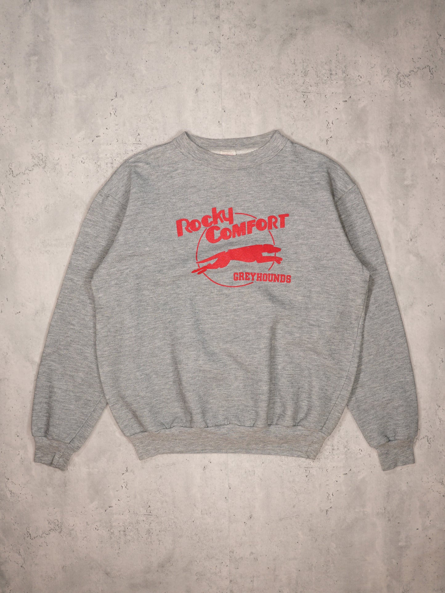 1980S - "ROCKY COMFORT GREYHOUND" SWEATSHIRT