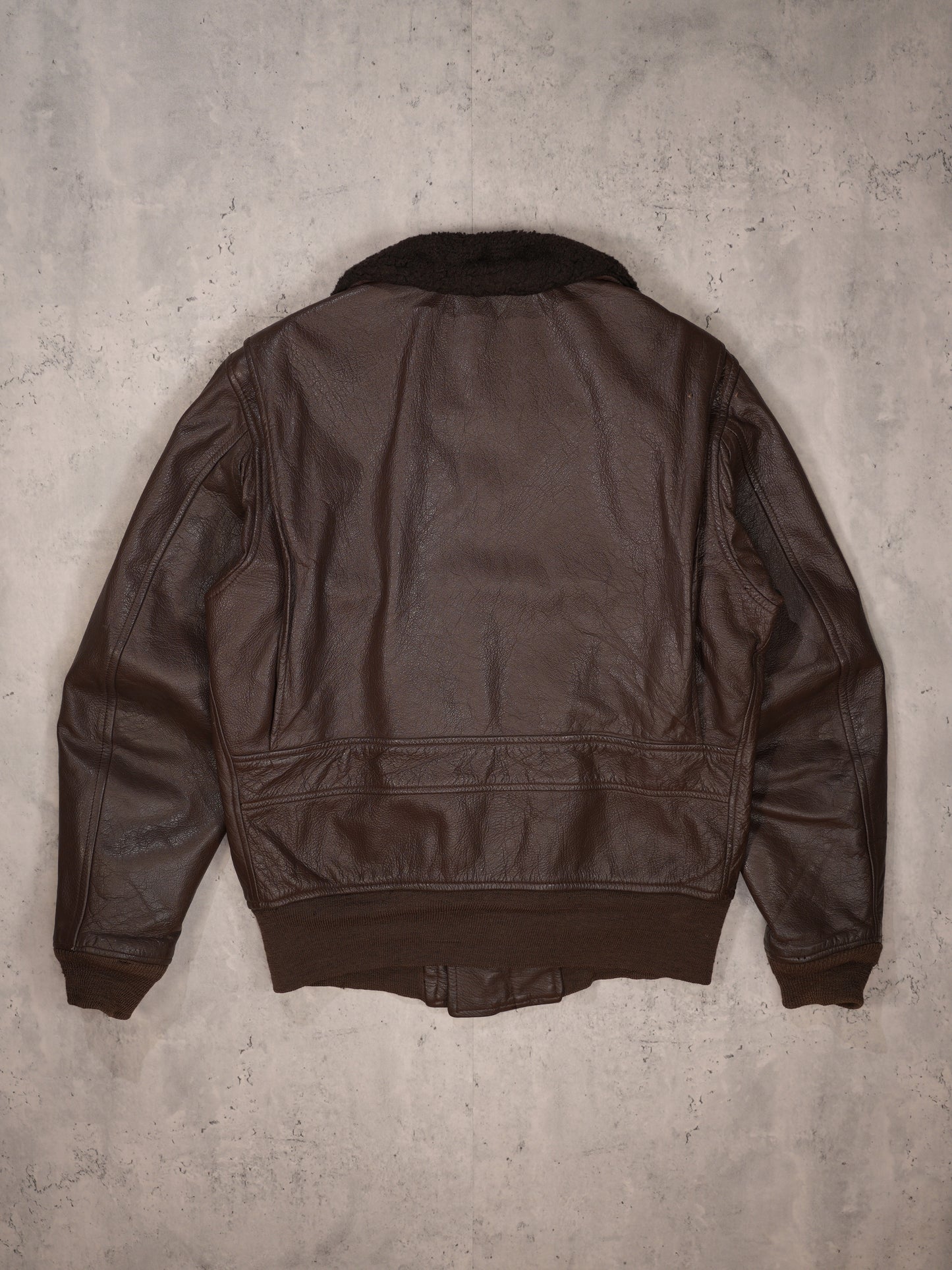 1940S - USN A2 LEATHER BOMBER JACKET