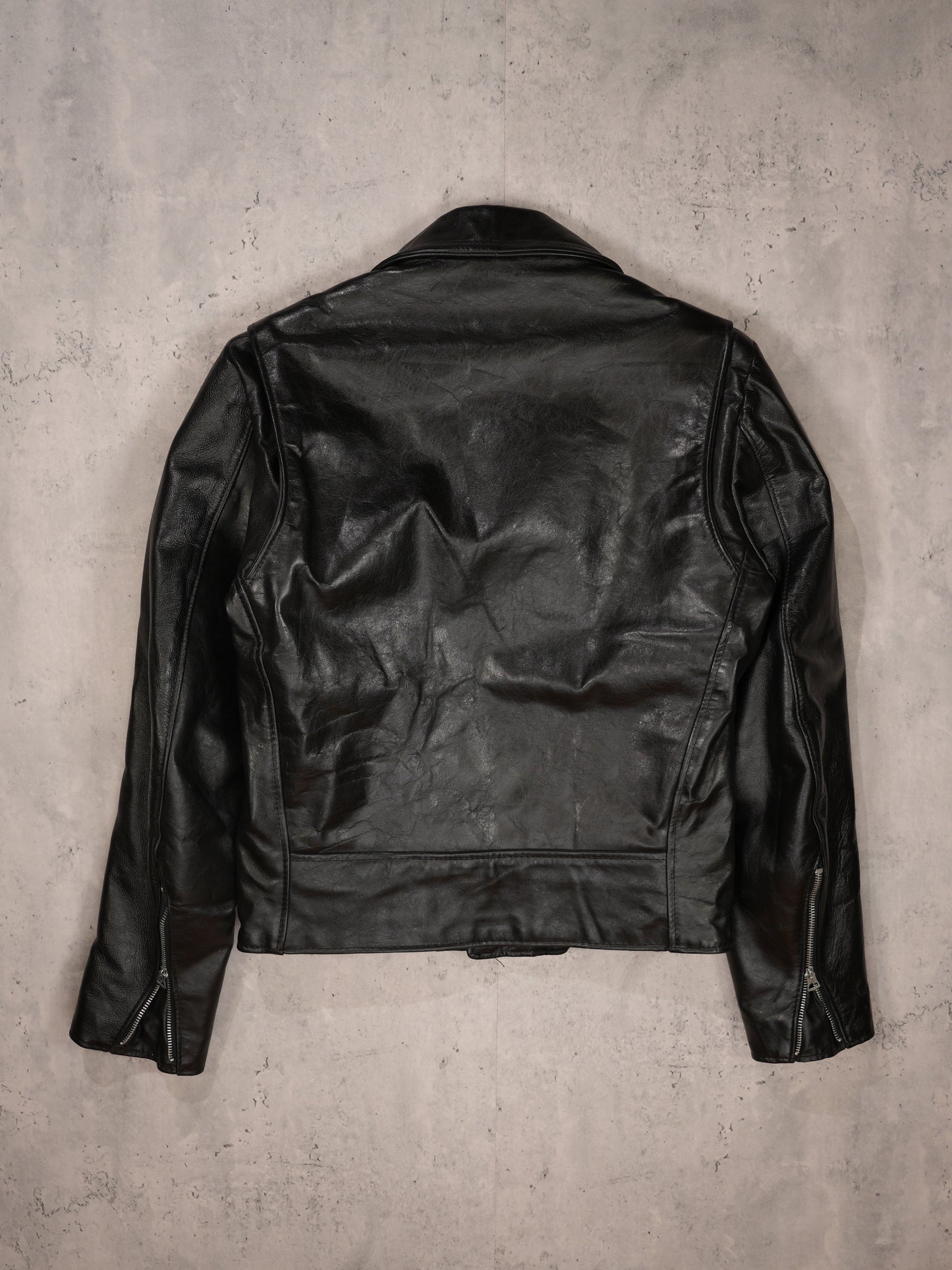 1980S - EXCELLED "PERFECTO" LEATHER BIKER JACKET