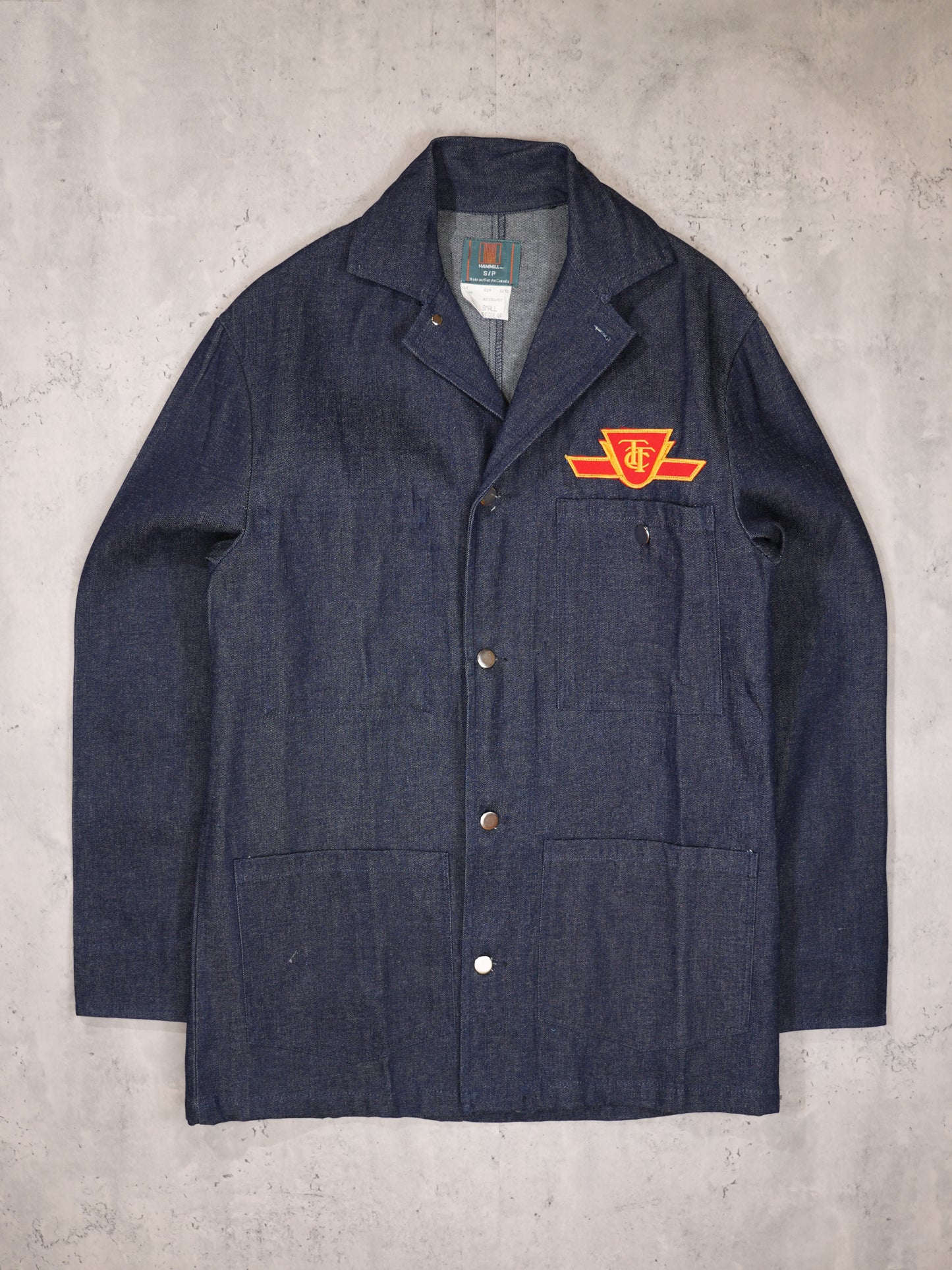 1990S - "TTC" TORONTO TRANSIT COMMISSION DENIM CHORE JACKET