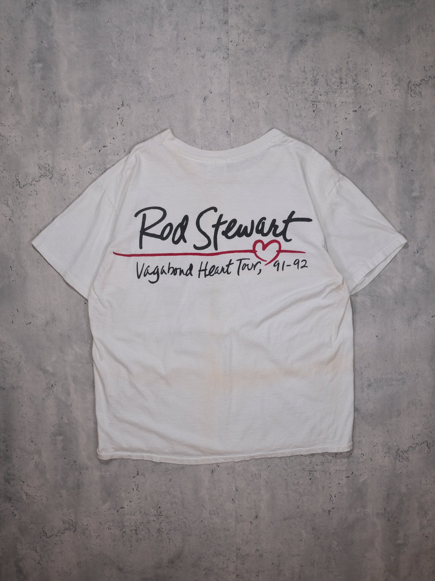 1990S - 91/92 ROD STEWART "VEGABOND HEART TOUR" T-SHIRT