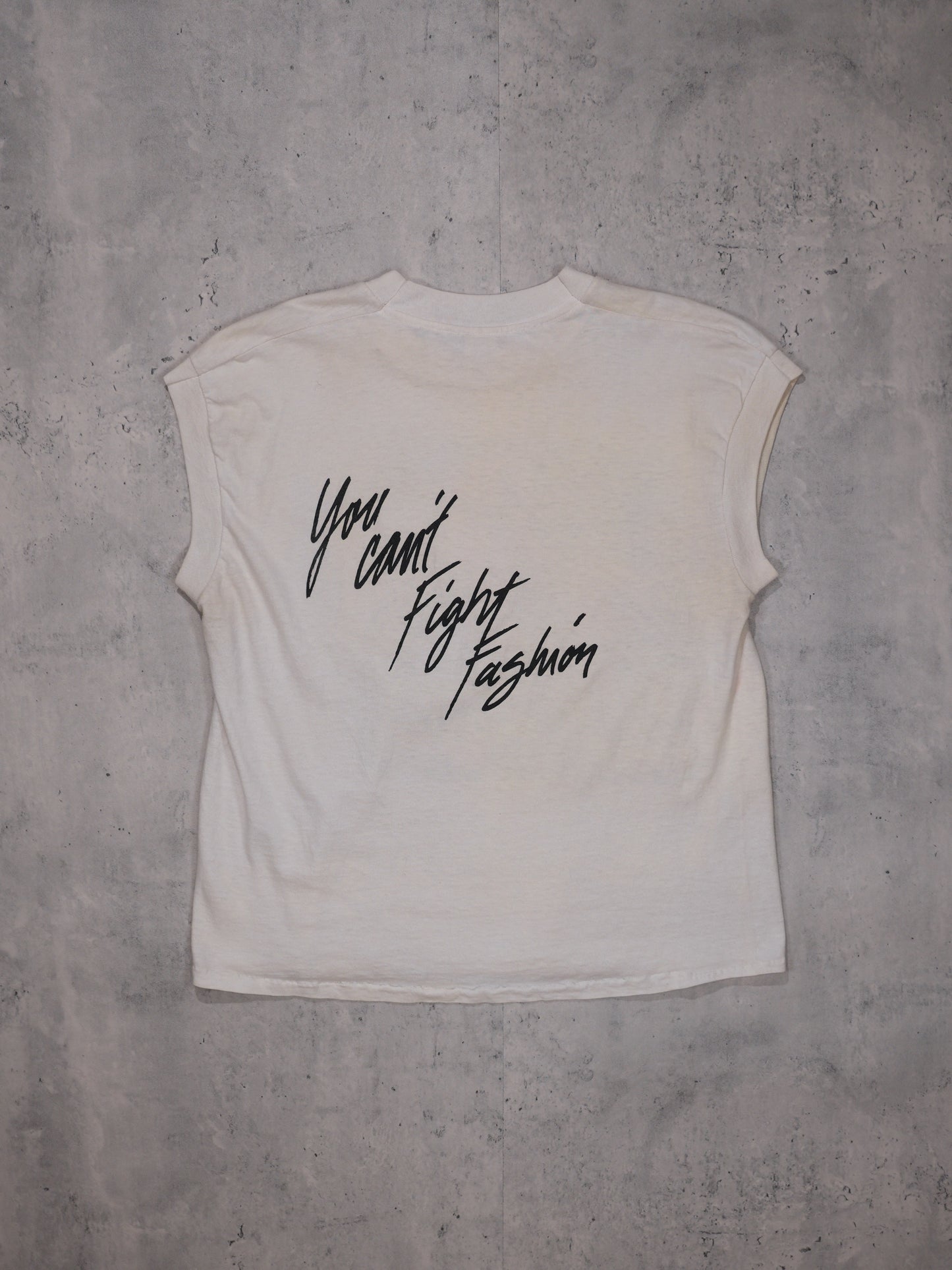 1990S - MICHAEL STANLEY BAND "YOU CANT FIGHT FASHION!" SLEEVELESS T-SHIRT