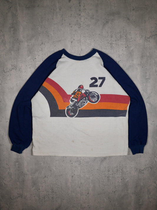 1970S/1980S - "27" MOTORCYCLE SWEATSHIRT