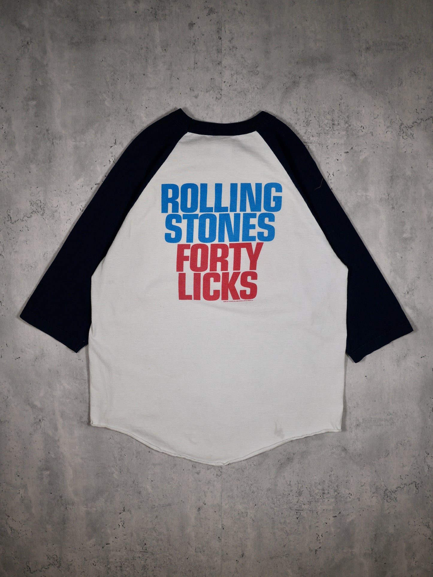 2002 - ROLLING STONES "FORTY LICKS" THREE QUARTER SLEEVE T-SHIRT