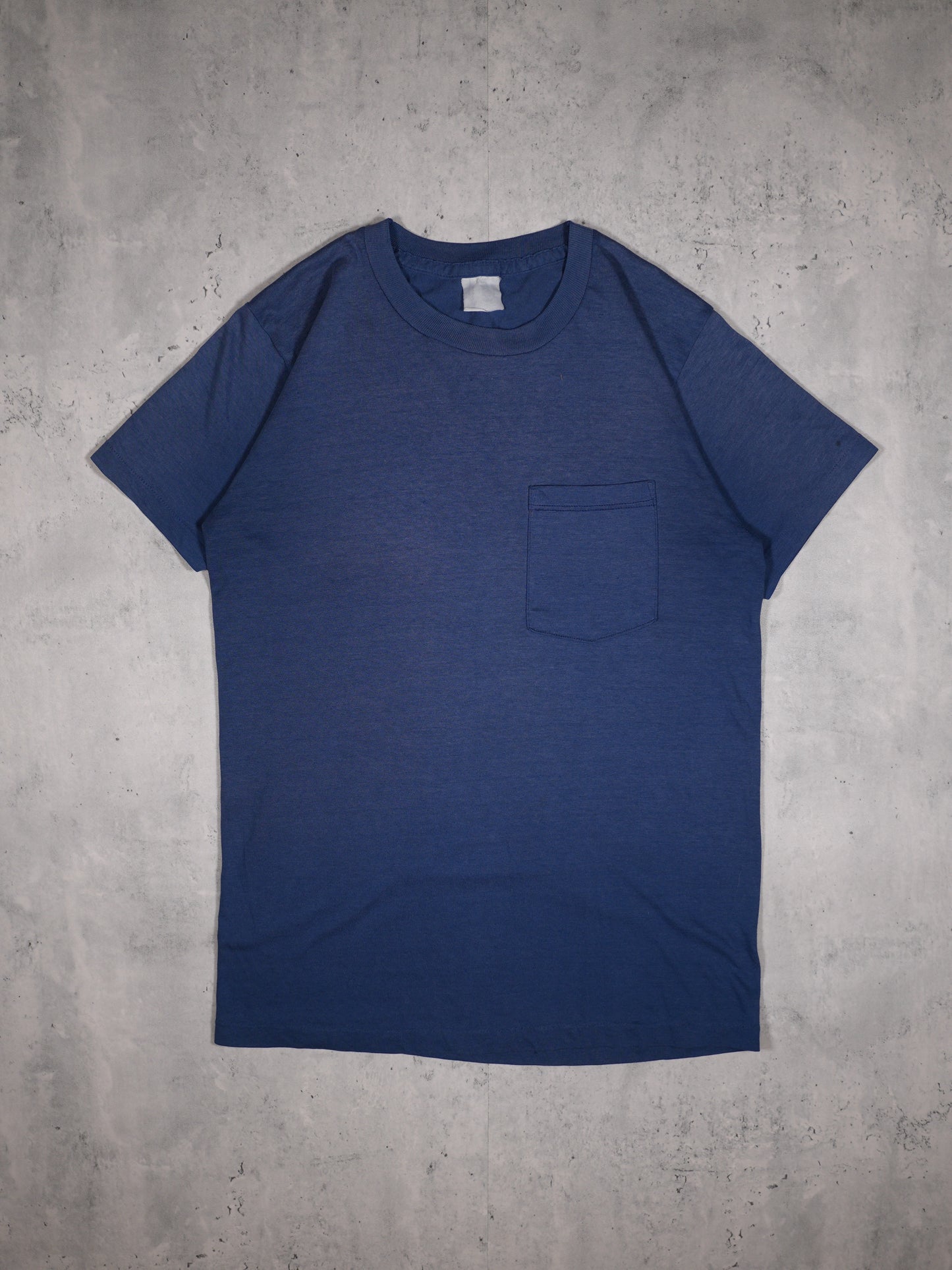 1980S - SINGLE STITCH BLANK POCKET T-SHIRT