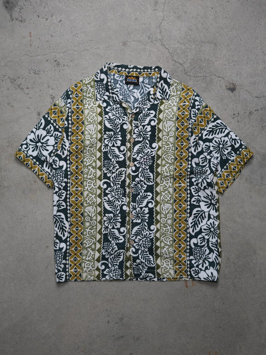 1980S - ODO BRAND HAWIAN BUTTON UP SHIRT