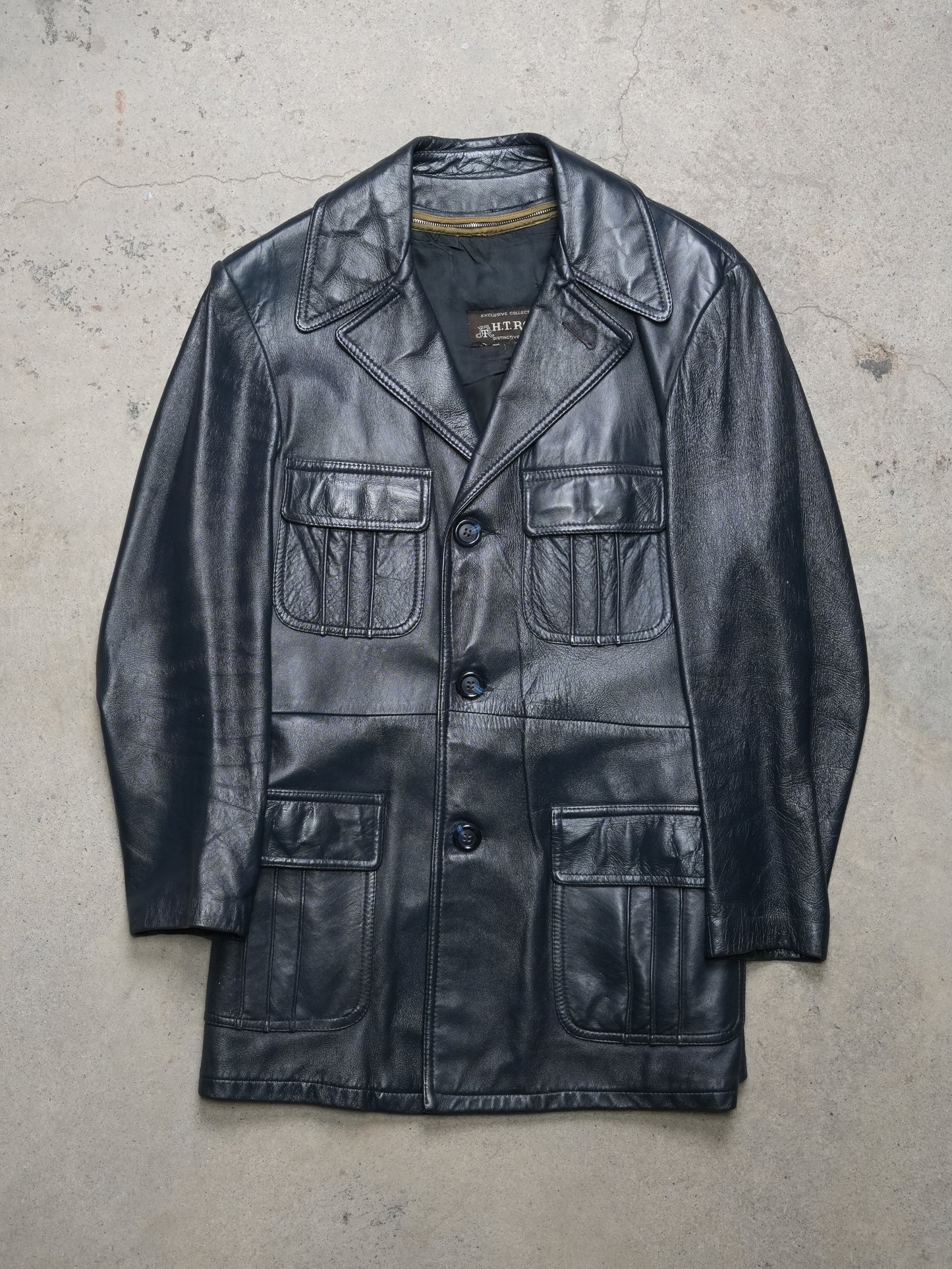 1970S - GENUINE LEATHER COSSACK STYLE JACKET