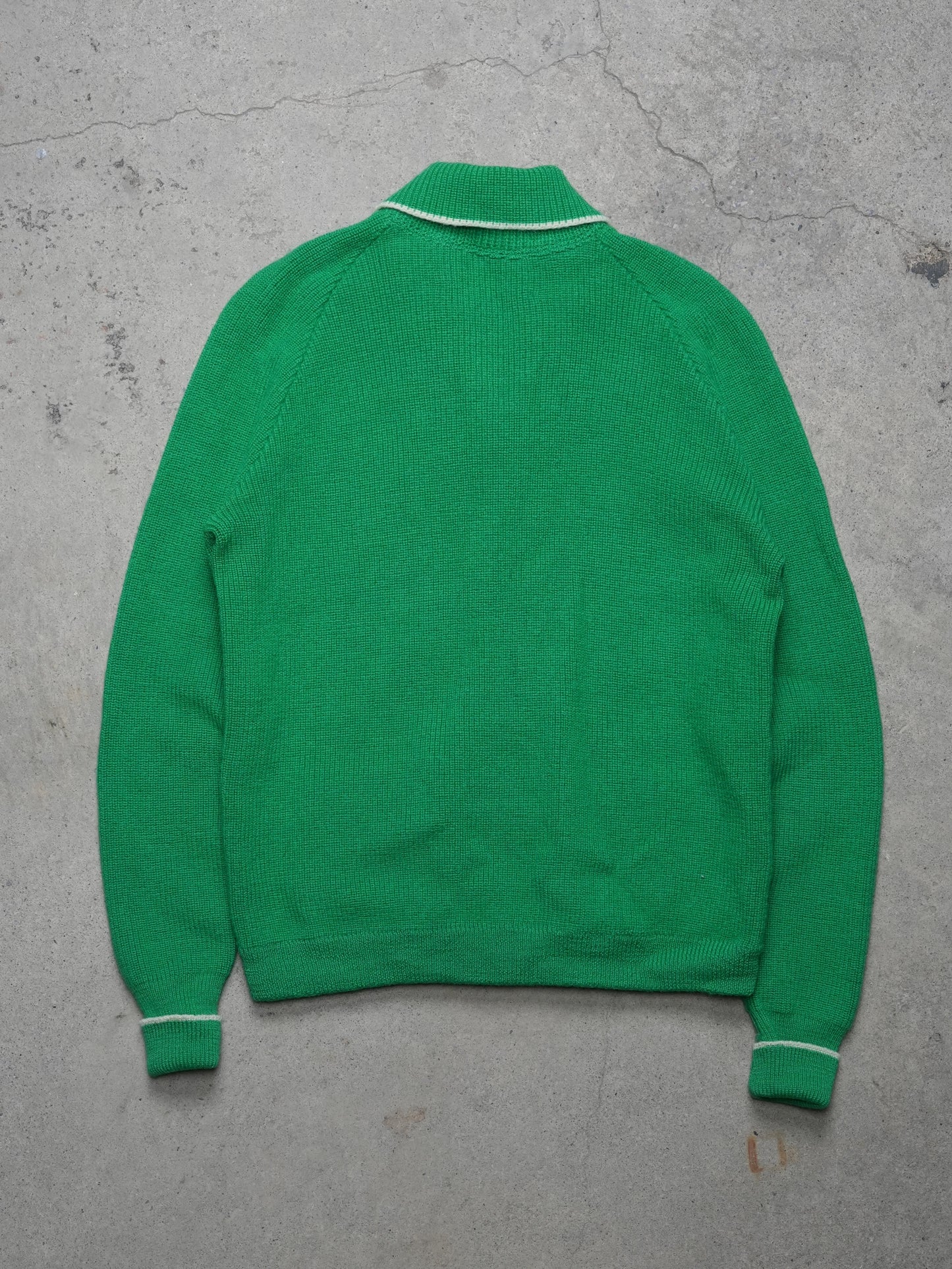 1960S - Green Varsity Cardigan