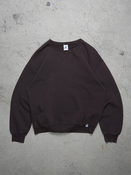 2000S - BROWN RUSSELL CREW NECK SWEATSHIRT