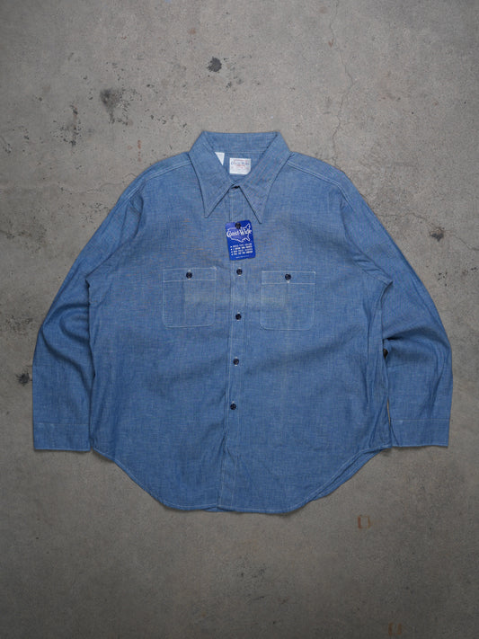 1970S - COAST WIDE UNION MADE CHAMBRAY SHIRT