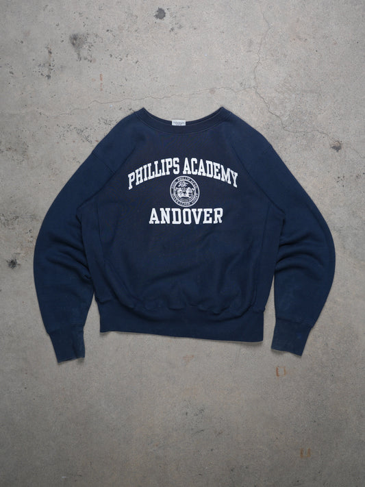 1990S - "PHILLIPS ACADEMY ANDOVER" THE COTTON EXCHANGE REVERSE WEAVE CREWNECK SWEATSHIRT