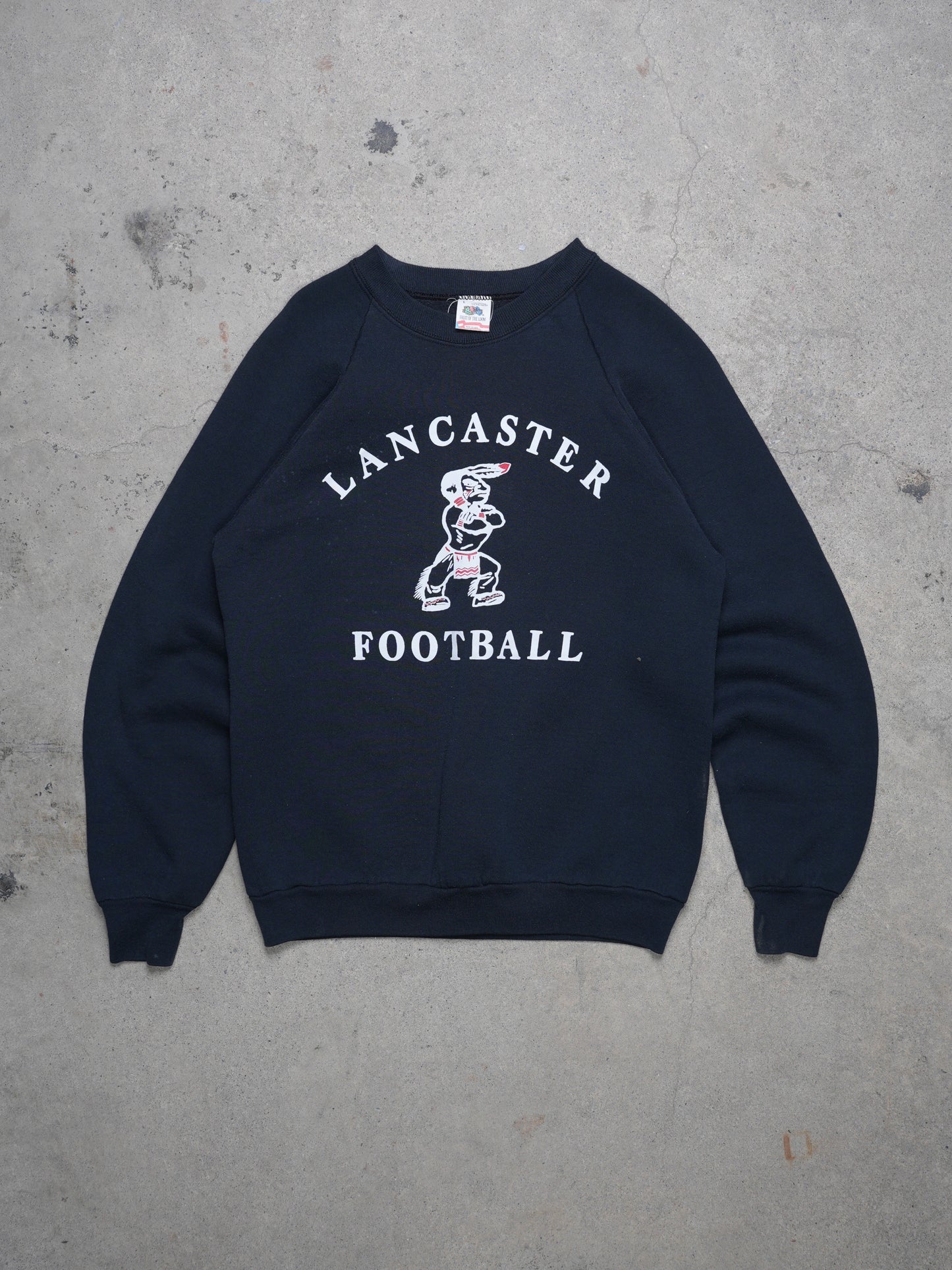 1990S - "LANCASTER FOOTBALL" RAGLAN SLEEVE CREWNECK SWEATSHIRT