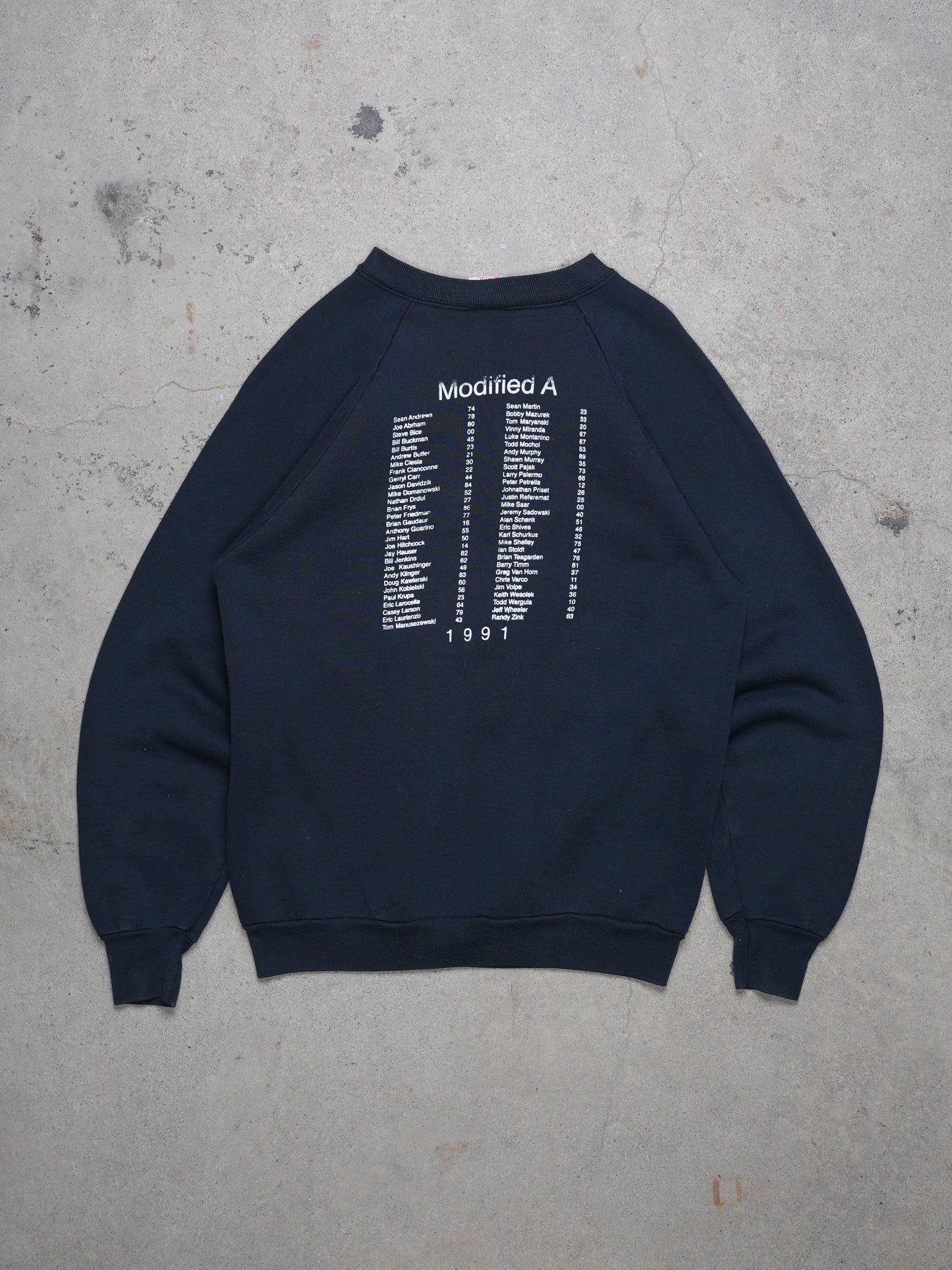 1990S - "LANCASTER FOOTBALL" RAGLAN SLEEVE CREWNECK SWEATSHIRT