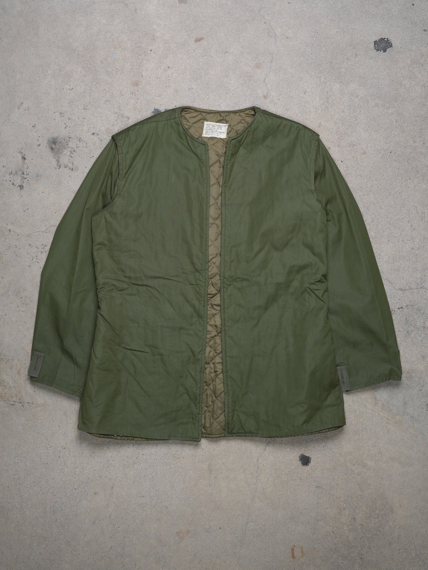 1960S - U.S. MILLITARY OG107 QUILTED JACKET LINER