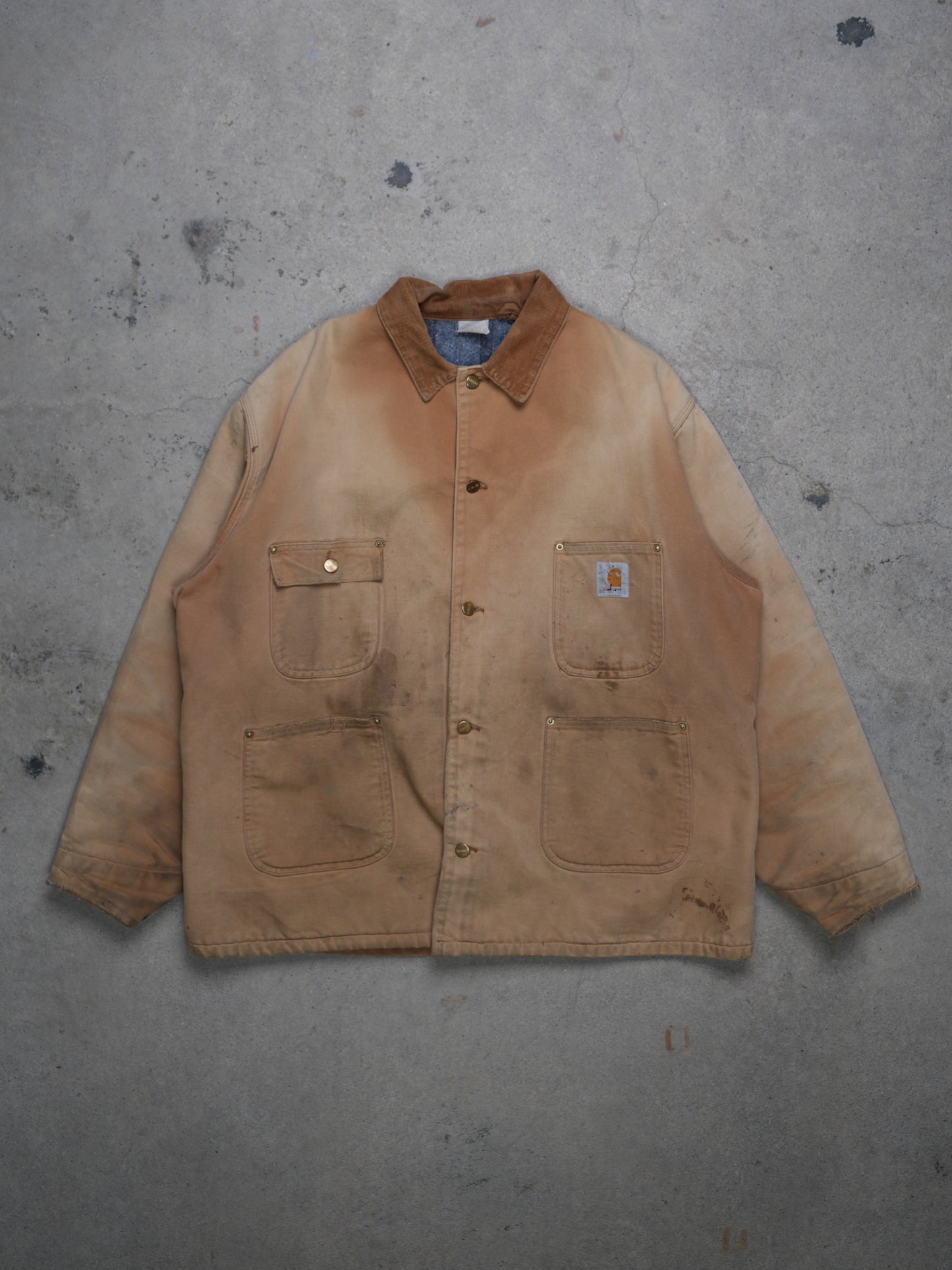 1980S - CARHARTT BLANKET LINED DUCK CANVAS CHORE COAT