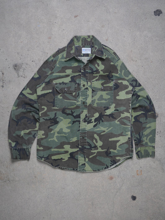 1990S - FIVE BROTHER CAMO BUTTON UP