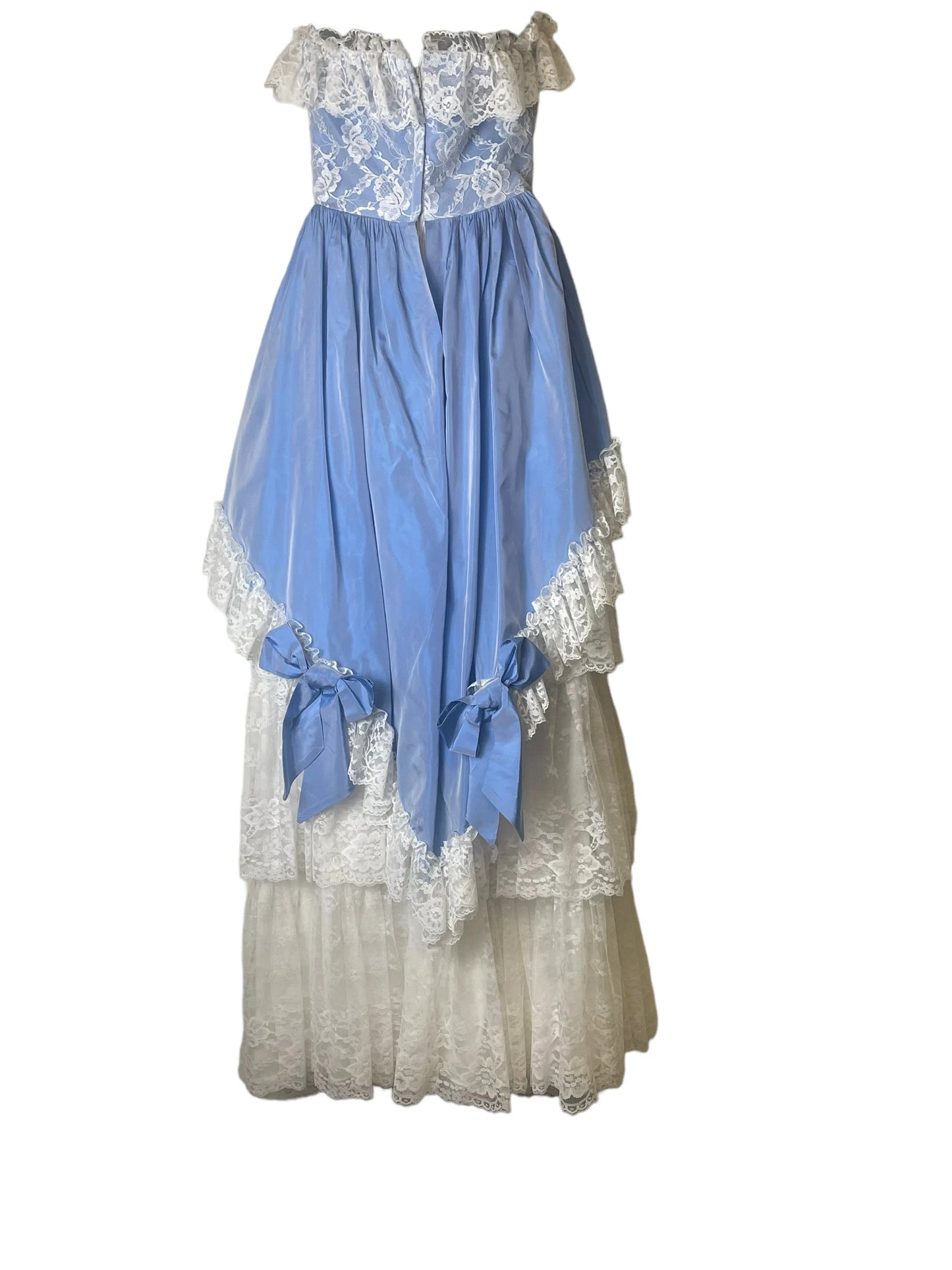 Cinderella Gown 1970s does 1940s Blue and White