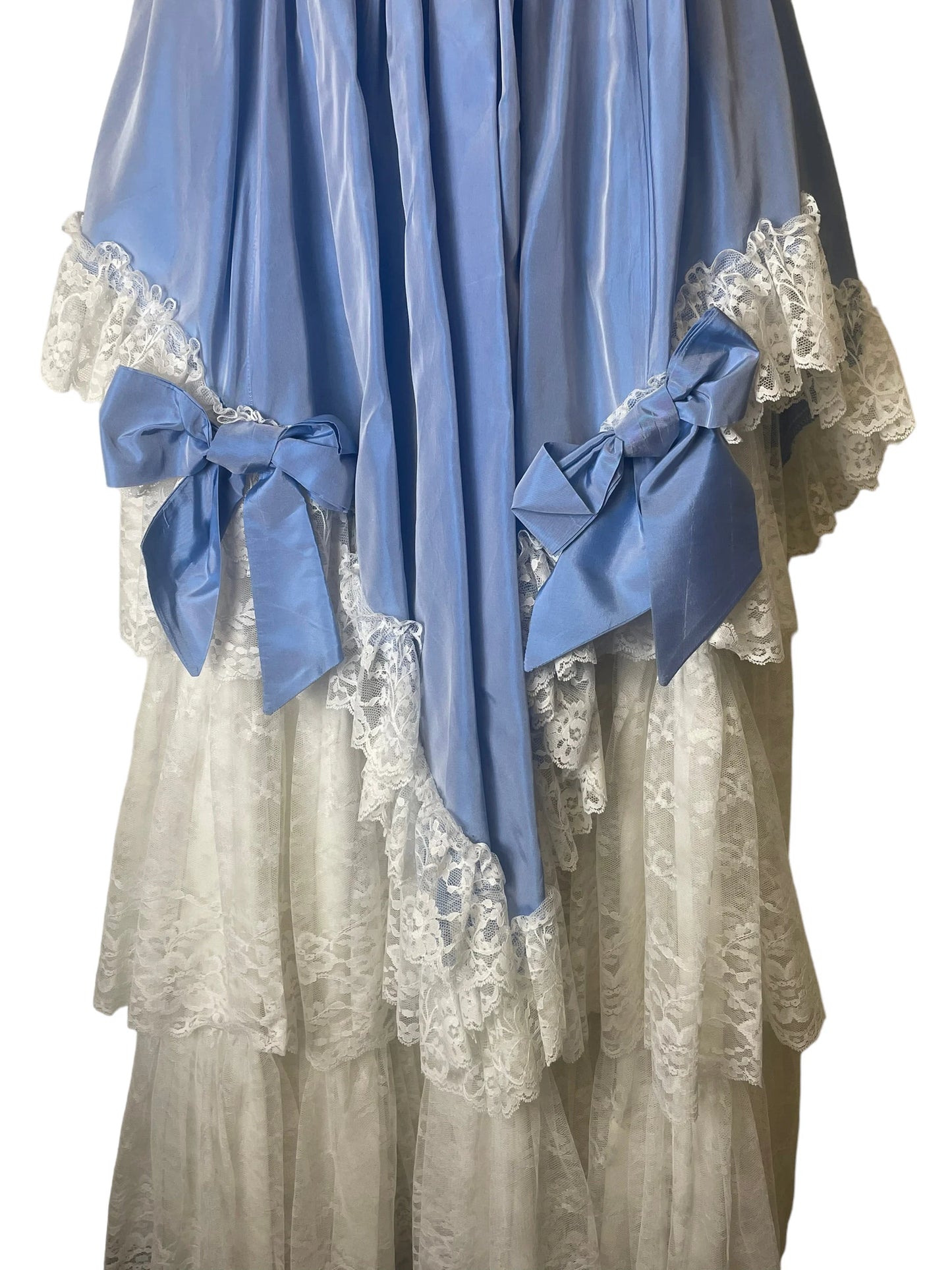 Cinderella Gown 1970s does 1940s Blue and White